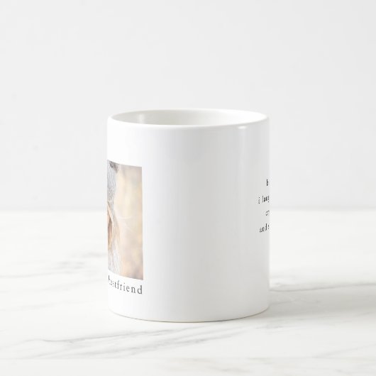 幸福…ベストフレンドのギフトフォトキープサケ コーヒーマグカップ (中央)