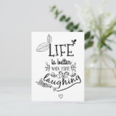 幸福，成功，態度，こんにちはやる気を起こさせる ポストカード (スタンド正面)