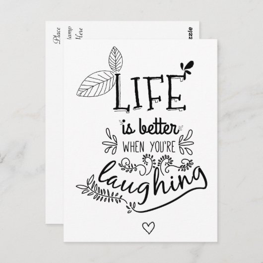 幸福，成功，態度，こんにちはやる気を起こさせる ポストカード (正面/裏面)