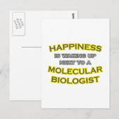 幸福…目覚める…分子生物学者 ポストカード (正面/裏面)
