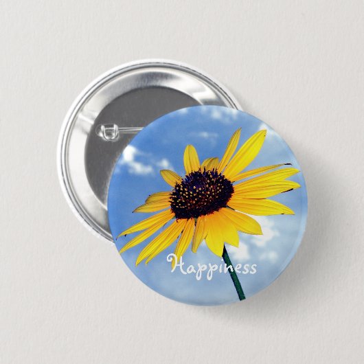 幸福 缶バッジ (正面&裏面)
