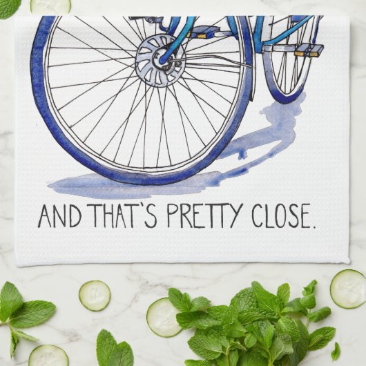 幸福、青いバイクを買うことができません キッチンタオル (折り畳み)