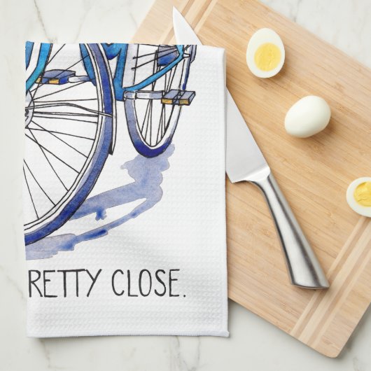 幸福、青いバイクを買うことができません キッチンタオル (四つ折り)