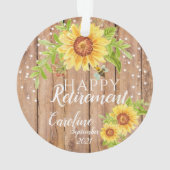 幸素朴せな退職フローラ パーソナライズされた オーナメント (裏面)