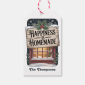 「幸素朴せ自家製」クリスマス ギフトタグ (正面)