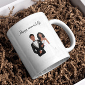 幸結婚したせな生活、黒い夫婦結婚、贈り物。 ツートーンマグカップ