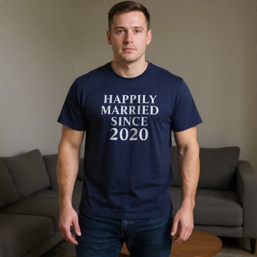 幸結婚した福なカスタム夫婦 Tシャツ