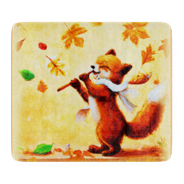 幸絵画せな歌の赤いキツネの買今 カッティングボード