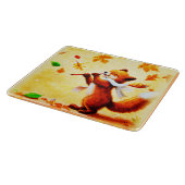 幸絵画せな歌の赤いキツネの買今 カッティングボード (角)