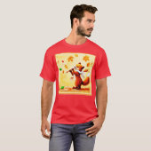 幸絵画せな歌の赤いキツネの買今 Tシャツ (正面フル)