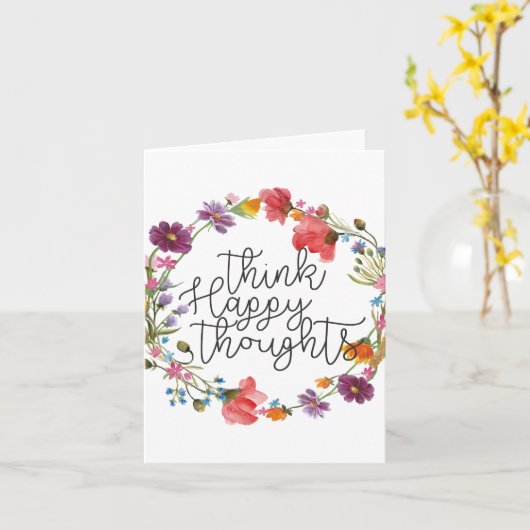 幸考えせな思いインスパイアの引用文 カード (黄色い花)