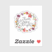 幸考えせな考え感動的引用文 シール (シート)