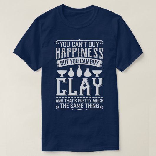 幸買せないが粘土焼き買の麩 Tシャツ (デザイン正面)