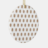 幸運かテキスト、4つの葉のクローバー セラミックオーナメント (右)