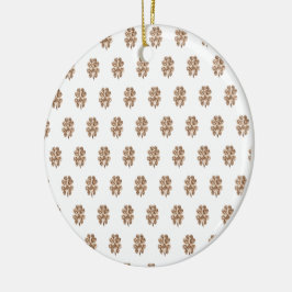 幸運かテキスト、4つの葉のクローバー セラミックオーナメント