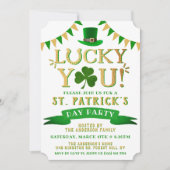 幸運だ!セントパトリックの日のパーティの招待状 招待状 (正面)