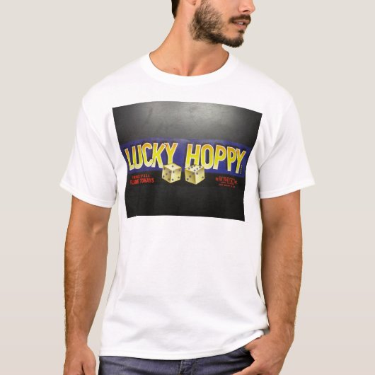 幸運でホップの豊富なラベル Tシャツ (正面)