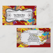 幸運で中国のなドラゴンの名刺 名刺 (正面/裏面)