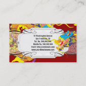 幸運で中国のなドラゴンの名刺 名刺 (裏面)