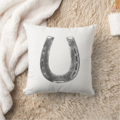 幸運で大きい蹄鉄の枕 クッション (ブランケット)