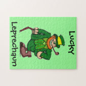 幸運で幸せなアイルランドの小妖精 ジグソーパズル (横)