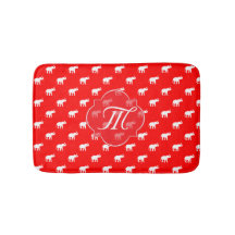 幸運で赤い象のバス・マット