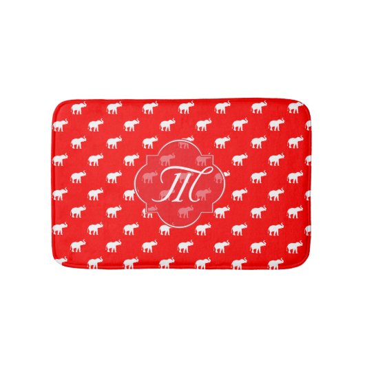 幸運で赤い象のバス・マット バスマット (正面)