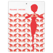 幸運で赤い象 クリップボード (裏面)