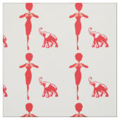 幸運で赤い象 ファブリック (見本)
