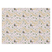 幸運と喜びコイン&グリーンシャームロックSt patricks day テーブルクロス (正面(横))