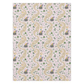 幸運と喜びコイン&グリーンシャームロックSt patricks day テーブルクロス (正面)