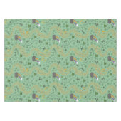 幸運と喜びコイン&グリーンシャームロックSt patricks day テーブルクロス (正面(横))