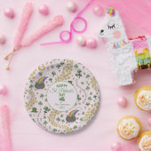 幸運と喜びコイン&グリーンシャームロックSt patricks day ペーパープレート (パーティー)