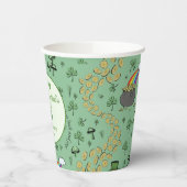 幸運と喜びコイン&グリーンシャームロックSt patricks day 紙コップ (左)