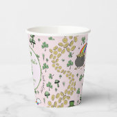 幸運と喜びコイン&グリーンシャームロックSt patricks day 紙コップ (左)