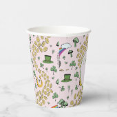 幸運と喜びコイン&グリーンシャームロックSt patricks day 紙コップ (右)