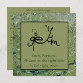 幸運と幸運の印のアートカード ノートカード (正面/裏面)