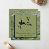 幸運と幸運の印のアートカード ノートカード (正面/裏面インサイチュ)