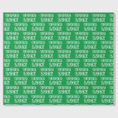 幸運と緑の白い贈り物 ラッピングペーパー (フラット)