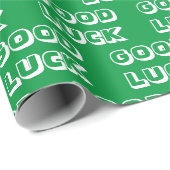 幸運と緑の白い贈り物 ラッピングペーパー (ロールコーナー)