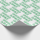 幸運と緑の白い贈り物 ラッピングペーパー (角)