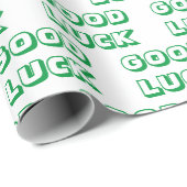 幸運と緑の白い贈り物 ラッピングペーパー (ロールコーナー)