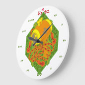 幸運と胸の悪意 ラージ壁時計 (傾斜)