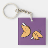 幸運なおみくじ入りクッキーのシャキッとした中国ので甘いデザート キーホルダー (正面)