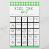 幸運なことにゲストビンゴベビーシャワーゲームを見つける チラシ (正面)