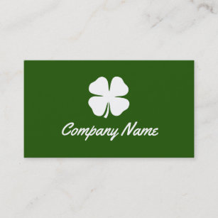 幸運なアイルランドのクローバーの緑の名刺のテンプレート 名刺