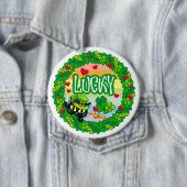 幸運なアイルランド猫! 缶バッジ (インサイチュ)