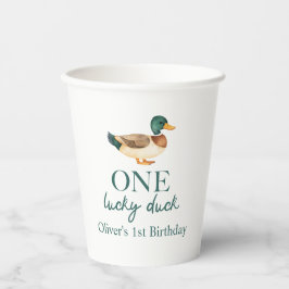 幸運なアヒルの1歳の誕生日 紙コップ