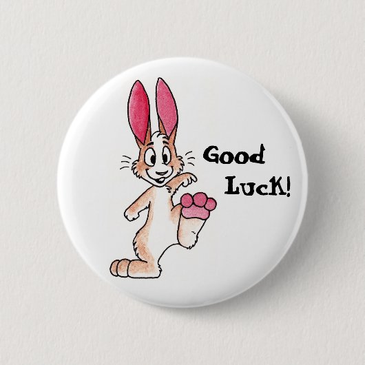 幸運なウサギボタン 缶バッジ (正面)