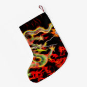 幸運なエネルギーの素晴らしいドラゴンの火 スモールクリスマスストッキング (裏面 (吊り時))